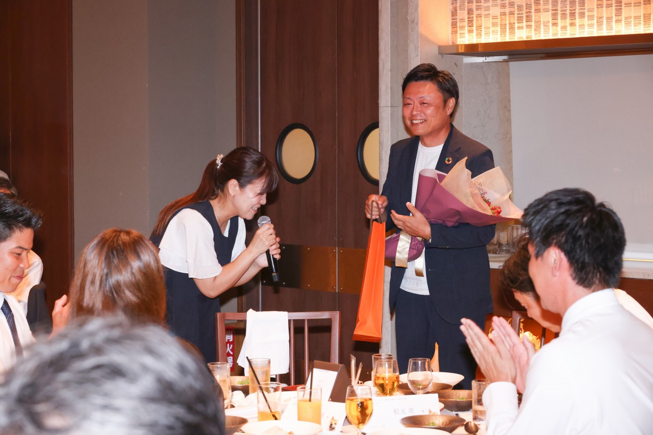 代表取締役の就任10周年記念パーティー