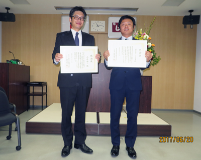 テシマ工業平成28年優秀施工業者表彰写真1
